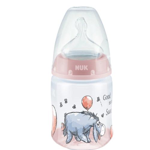 Nuk Disney Winnie the Pooh First Choice Plus PP Non Colic Bottle Pink 0-6m Πλαστικό Μπιμπερό με Θηλή Σιλικόνης Κατά των Κολικών με Δείκτη Ελέγχου Θερμοκρασίας 150ml